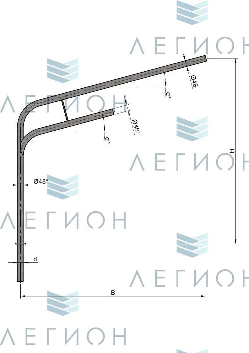 К9-4,0-2,5-1-1 кронштейн двухрожковый